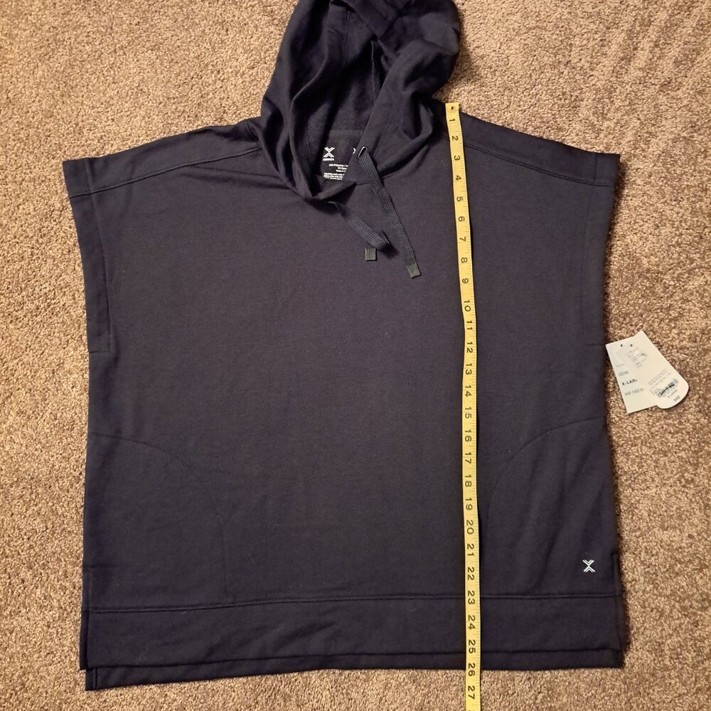NWT Xersion Short Sleeve Hooded Fleece lined Shirt With Pockets - Picture 3 of 9